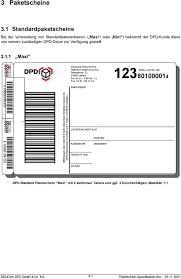 Paketmarke direkt ausdrucken und paket versenden. Dpd Paketschein Spezifikation Pdf Free Download