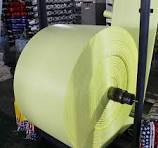 Tela tejida Tubular de polipropileno, color verde