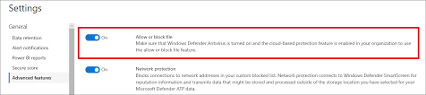 Configure Advanced Features In Microsoft Defender Atp Windows Security Microsoft Docs