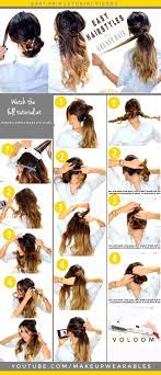 Try these easy hairstyles for long hair. Cute Easy Hairstyles With 5 Minute Hair Tutorial Videos Makeupwearables Hairstyles Page 20 Of 64 Get You Greasy Hair Hairstyles Hair Styles Long Hair Updo