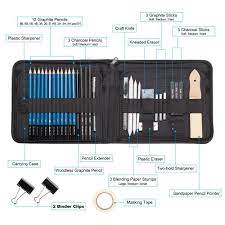 Sketching And Drawing Pencils Set 37 Piece Professional Sketch Pencils Set In Zipper Carry Case Charcoal Sticks Drawing Kits Drawing For Kids
