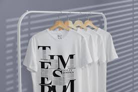 Download T Shirt Mock Up On Hanger In Apparel Mockups On Yellow Images Creative Store