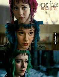 Showing all images tagged female and blue hair. Ramona Flowers From Scott Pilgrim Blue Hair Pretty Face And Real Badass 9gag