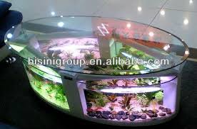 I have not secured these to the table in case i need to remove the fish tank. Bisini Oval Fish Tank Aquarium Table Bf09 41033 Buy Coffee Table Fish Tank Acrylic Table Aquarium Oval Fish Aquarium Table Product On Alibaba Com