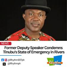 Former Deputy Speaker of the Rivers State House of Assembly, Marshall  Stanley-Uwom, has condemned the State of Emergency imposed by President  Bola Tinubu, labeling it as dictatorial and unconstitutional. He claims the