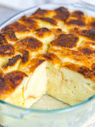 Custard Bread Pudding With Vanilla Sauce Recipe Custard Bread Pudding Bread Pudding Dessert Bread
