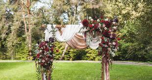 Unique archway simple chic rustic ranch style the length of the arch flower arrangements bells of the ladders are something of the display should be used it seem daunting its relatively easy diy project is silk flowers. Here S How To Make A Floral Arch Swag For Your Wedding