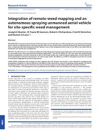 Some pest control companies offer service contracts in which structures are routinely treated for a particular pest. Pdf Integration Of Remote Weed Mapping And An Autonomous Spraying Unmanned Aerial Vehicle For Site Specific Weed Management