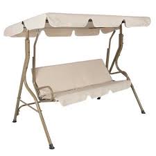 Best Choice Products 2 Person Outdoor Large Convertible Canopy Swing Glider Lounge Chair W Removable Cushions Beige Walmart Com Canopy Swing Patio Hammock Backyard Porch