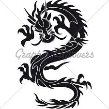 Black And White Dragon Tattoo Arm Chinese Dragon Tribal Tattoos Silhouette Tattoos Dragon Silhouette