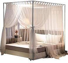 Discover the best designs of 2021 here and create the perfect place for relaxing. Mengersi Simple 4 Corners Post Curtain Bed Canopy Bed Frame Canopies Net Bedroom Decoration Accessories Queen White Canopy Bed Frame Queen Canopy Bed Bed Frame