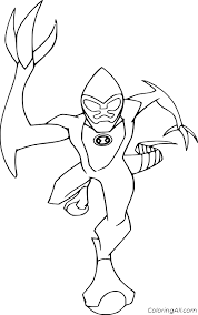 Ben 10 way big coloring page. Ben 10 Coloring Pages Coloringall