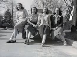 girl reserves for sincerity group two officers betty mcclellan treasurer betty larkey president patsy pier high school yearbook couple photos presidents