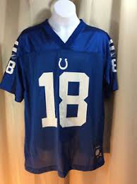 Details About Indianapolis Colts Manning Jersey Blue Boys Youth Large 14 16 Nfl