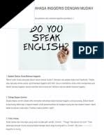 Yuk, ikuti tips di bawah ini agar bisa cepat mahir bahasa inggris! Belajar Bahasa Inggeris