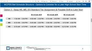 Keung Hui On Twitter 3 Options Being Considered By The Wake County School Board For The 2022 23 School Year To Start High Schools Later So Teens Can Get More Sleep Wcpss Nced