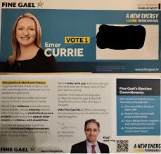 Leaflet from Emer Currie – Fine Gael – Dublin West – 2024 General Election  | Irish Election Literature