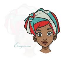 Machine Embroidery Design, Girl In National Turban, Funny Woman, Surprise,  Emotion