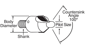 3 8 w 3 32 2 fl carbide tip csink