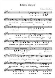 Encore Un Soir Partition Gratuite Partitions Clarinette Partition Accordeon Partition Musique
