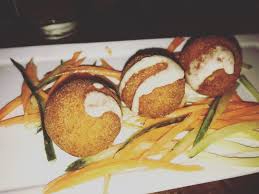Fried Goat Cheese Balls From Sur Lounge In La So Worth The Hype Goat Cheese Ball Recipe Goat Cheese Recipes Cheese Ball Dip