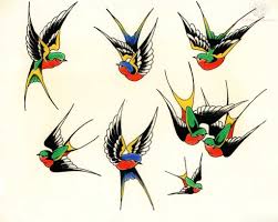 How to draw a sparrow holding a banner in a tattoo design style. Swallows Of British Origin In The Early Days Of Sailing It Was The Image Of A Barn Swallow U Swallow Bird Tattoos Traditional Swallow Tattoo Swallow Tattoo