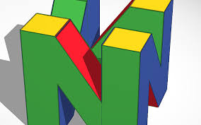 Nintendo 64 brand logo saved as vector graphics. Nintendo 64 Logo Tinkercad