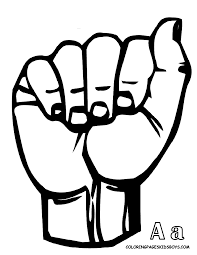 Black And White Free Printable Sign Language Alphabet Jumbo Asl Alphabet Printables Plus Other Free Printable Coloring Pages Sign Language Phrases Sign Language Alphabet Sign Language Letters