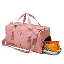 Gym Duffle Bag for Men Women Pink