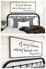 I Am My Beloveds Wooden Farmhouse Sign Perfect For The Master Bedroom Rustic Ad Farmhousedecor Mast Wall Decor Bedroom Wall Decor Master Master Bedroom