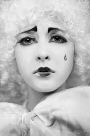 Black And White Clown Makeup Circus Of Horrors Prepare For Their Halloween Performances Vintage Clown Clown Makeup Circus Photography