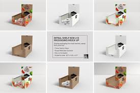 Retail Shelf Box 12 Packaging Mockup Packaging Mockup Retail Shelving Box Packaging