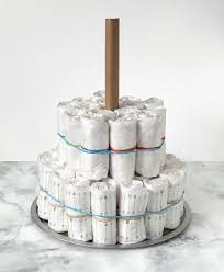 Loops for hanging on the crib. How To Make A Diaper Cake The Easy Way The Craft Patch
