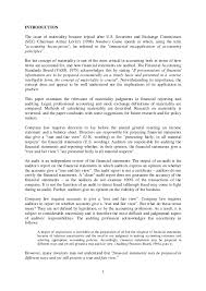 Academy of accounting and financial studies journal 12 (3): Brennan Niamh And Gray Sidney J 2005 The Impact Of Materiality