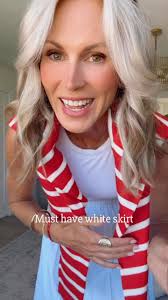 White-on-white with a pop of red ❤️ My Anna Maria Island ‘casual but still  cute’ uniform. Skirt’s a must-have (XS) + half this look is Amazon! Comment  below, and I’ll message you the shop links!