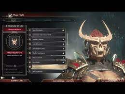 Mortal Kombat 11 Shao Kahn Character Customization All Outfits Gear Youtube Mortal Kombat Mortal Kombat X Character
