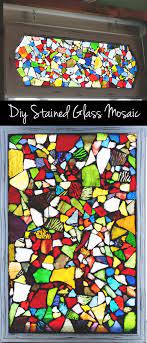 Attach stained glass pieces to adhesive paper placed over a photo to create a mosaic glass portrait. Make Your Own Easy Stained Glass Window Mosaic Using A Picture Frame Beautiful Faux Stained Glass Stained Glass Diy Glass Mosaic Diy Diy Stained Glass Window