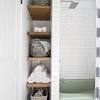 Using a utensil drawer organizer, organize your toothbrushes and toothpaste. 1