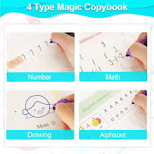 The english alphabet derives from the latin alphabet that is use there are 26 letters in the english alphabet, consisting of 21 consonants and five v. Buy Upgraded Magic Practice Copybook For Kids 9 8 6 8 Reusable Handwriting Practice Workbook English For Preschoolers Age 3 8 Calligraphic Letter Writing Groove Copybook Set 4 Books Pen Set Online In Taiwan B095j2q34m