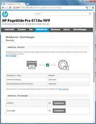 Has been added to your cart. Druckertest Hp Pagewide Pro 477dw Der Hp Webserver Ews Druckerchannel