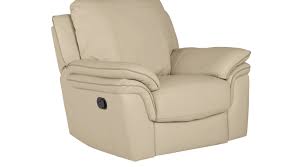 A tan hue and super comfy construction make it perfect for catching up on your favorite tv series or watching a movie with some popcorn! Grand Palazzo Beige Leather Rocker Recliner Reclining Contemporary