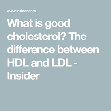 What Is Good Cholesterol The Difference Between Hdl And Ldl Insider In 2020 Cholesterol Ldl Levels Ldl Cholesterol