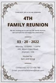 Family reunion planner software templates. Family Reunion Invitation Templates Photoadking