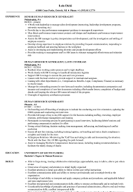 Hr generalist job description template. Human Resource Generalist Resume Samples Velvet Jobs