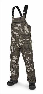 volcom roan bib overall mens snowboard ski pants s gi camo