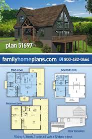 Traditional Style House Plan 51697 With 3 Bed 3 Bath In 2021 House Plans Barn House Plans French Country House Plans