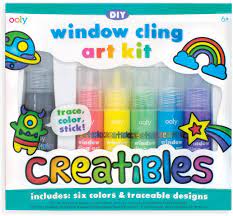 Added totally diy window clings to crafts for add 01 feb 16:05. Amazon Com Creatibles Diy Window Cling Art Kit 7 Piece Set 0810078030744 Books