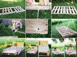meubels maken van pallets schommelbed voor in de tuin houten pallet knutselwerk houten pallet bedden achtertuin meubels