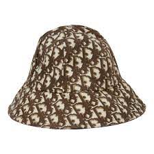1970 S Christian Dior Cotton Monogram Bucket Hat Monogram Hats Dior Monogram Dior