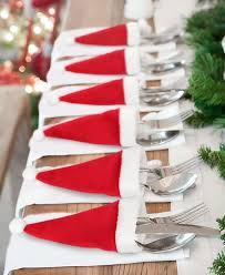 Christmas Silverware Holder Santa Hat Christmas Decorations Etsy In 2021 Christmas Table Decorations Christmas Party Decorations Christmas Dinner Table